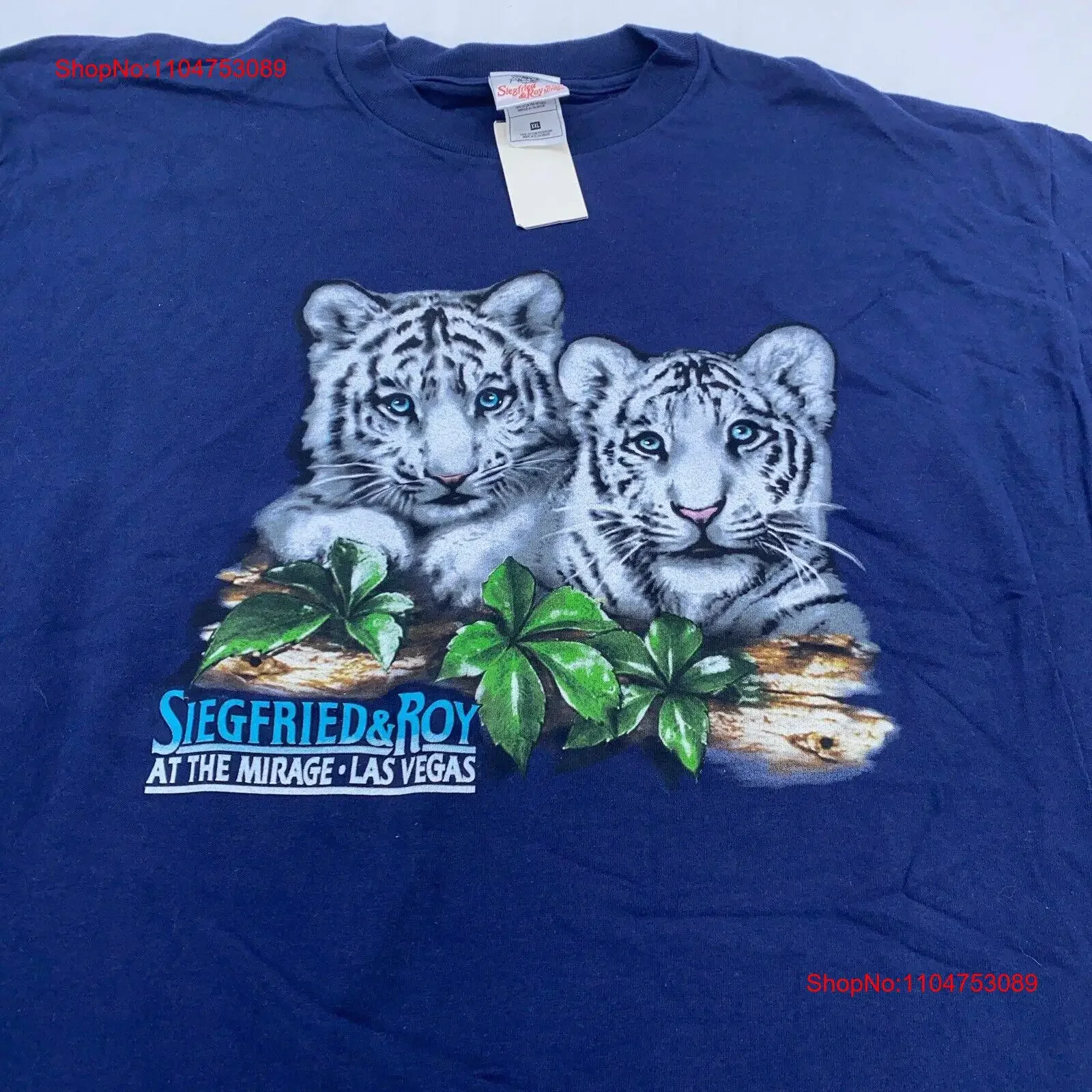 Фото NWT винтажная футболка 90-х годов SIEGFRIED ROY MIRAGE LAS VEGAS TIGER футболка XL природа винтажная стираная растянутая модная унисекс удобная №1