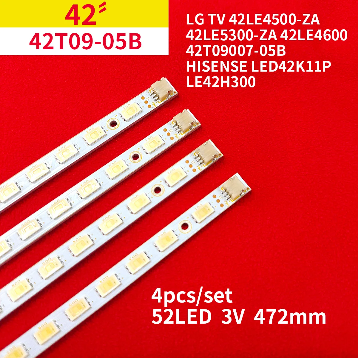 LED Backlight Strip for LG 42LE4500-ZA 42LE4600 42T09007-05B 42T09-05B Hisense LED42K11P LE42H300 STA420A04_REV1.0