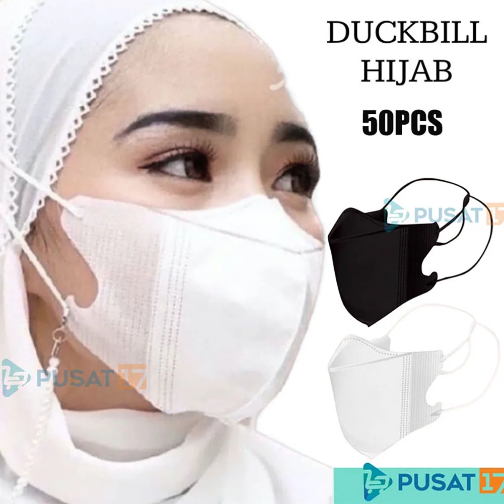 

50pcs Morandi Face Mask Muslim 3D Cross Adult Disposable Mask 3D Design Four-layer Thickening Protection Breathable Mascarillas
