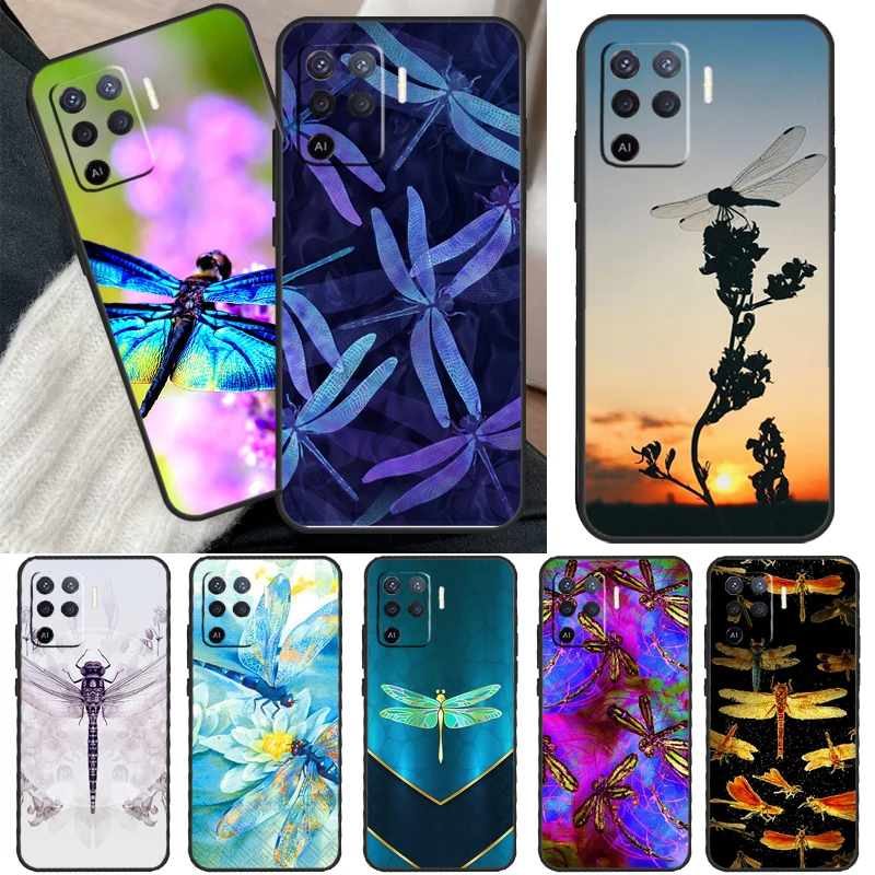 Роскошная Стрекоза для OPPO Find X3 X5 Pro A9 A5 A31 2020 A15 A16 A52 A72 A1K A83 A91 A54 A74 A94 A53S