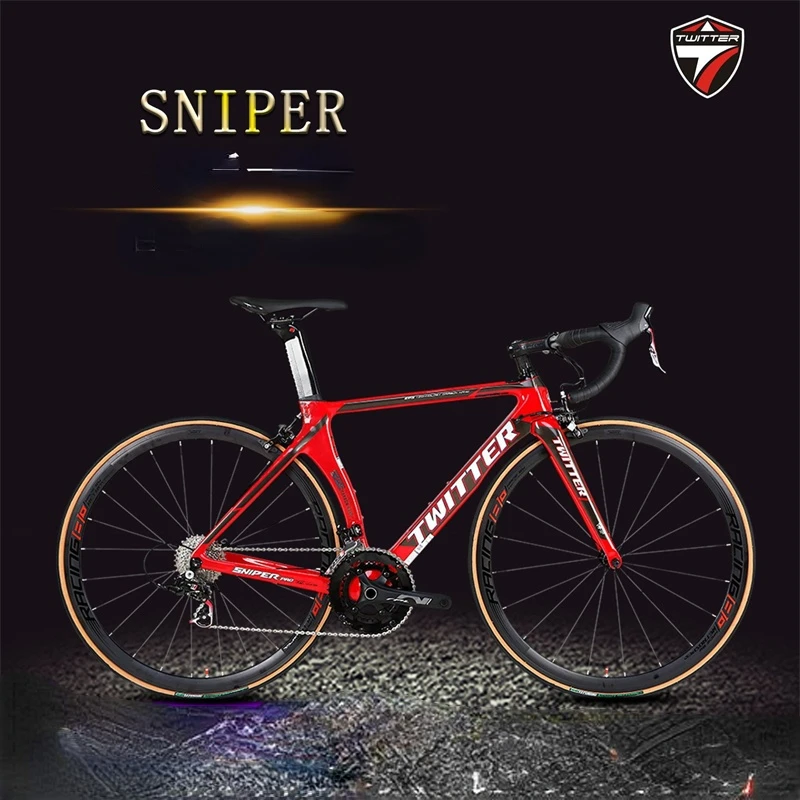 Купи TWITTER Cheap carbon Aero Road bike SNIPER2.0 C brake R2000-16S, 700C bicycles road bike specialized bike full carbon road bike за 77,880 рублей в магазине AliExpress