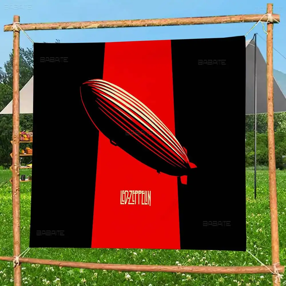 Фото Винтажные флаги Led Zeppelin для семейных встреч, украшения для кемпинга, баннеры для создания атмосферы на открытом воздухе №1