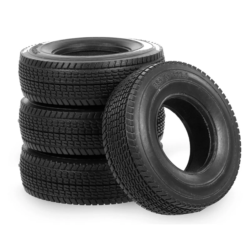 

4Pcs 25Mm Hard Rubber Tire Replacement 1/14 Tamiya RC Semi Tractor Truck Tipper MAN King Hauler ACTROS SCANIA Upgrade Parts