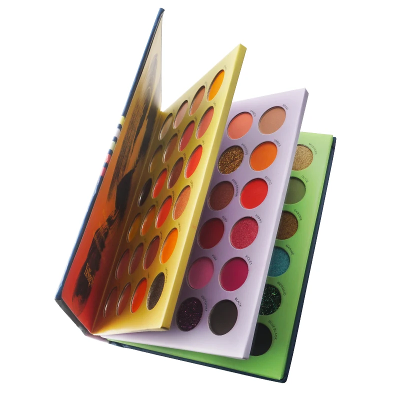 Палетка теней для век 72/60 цветов новый стиль тонкие блестящие маленькие блестки