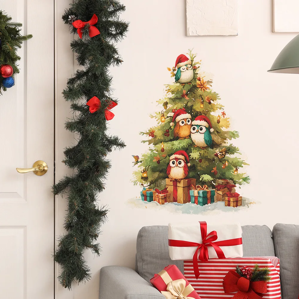 

Настенная наклейка HonC Рождественская елка сова