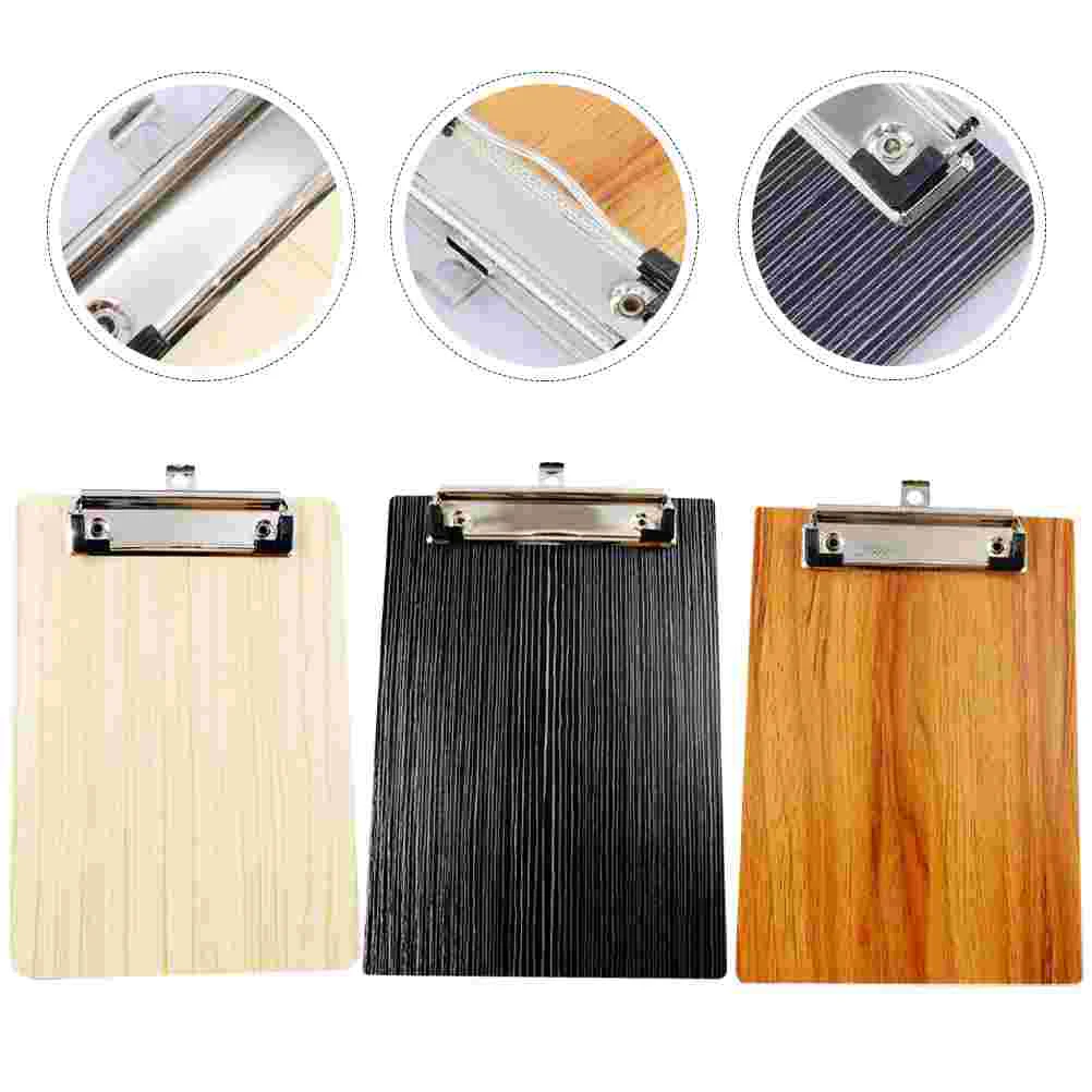 

A La Carte Clipboard Wooden File Clips Practical Clipboards Home Writing Students Stationery Multi-function