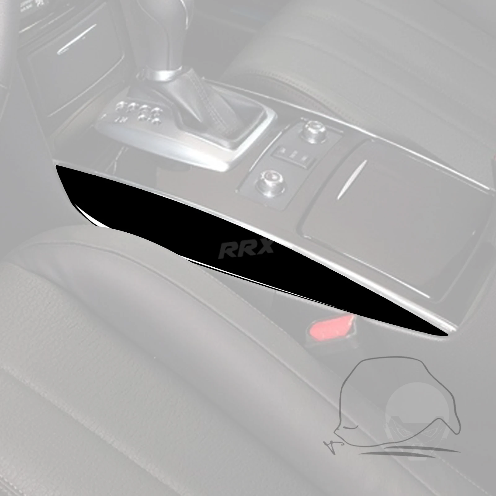 Фото Для Infiniti FX QX70 14+ Декоративные накладки на боковые панели центральной консоли и рычага переключения передач, цвет черный глянец, аксессуары для интерьера, наклейки №3