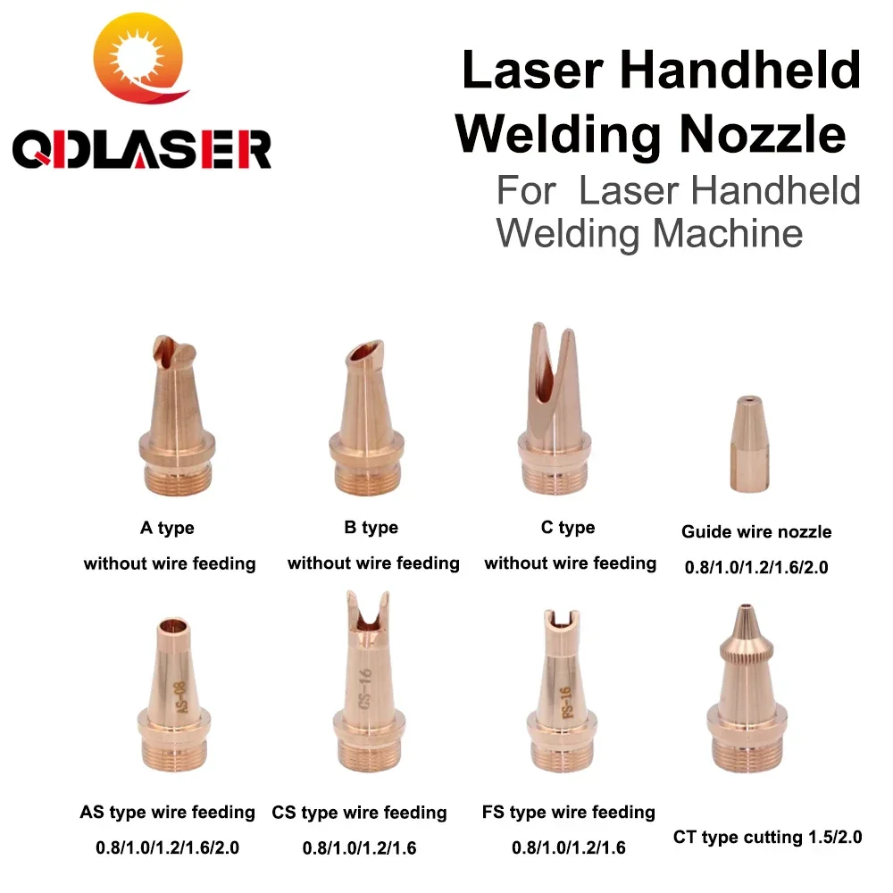 Лазерная ручная сварочная насадка аксессуары для оптоволоконной головки медная