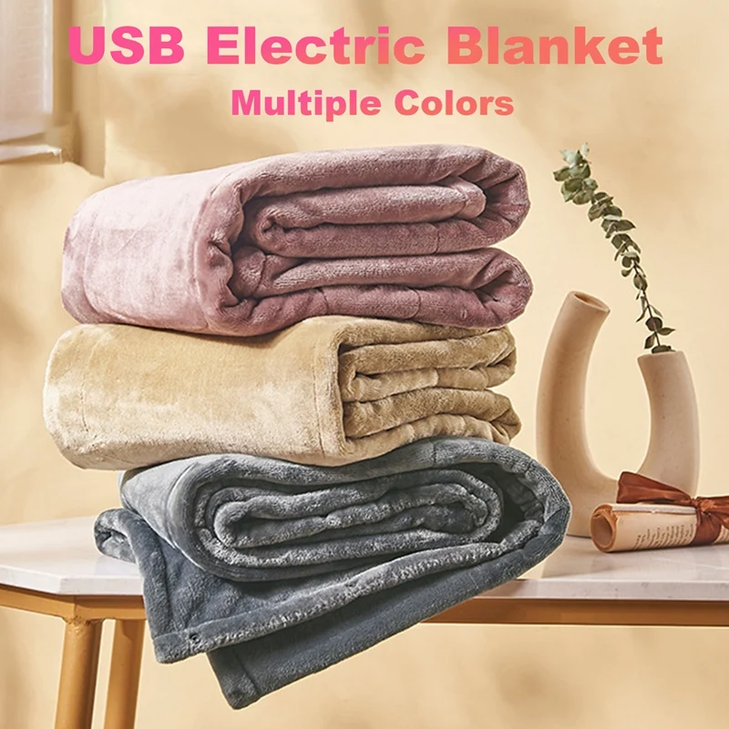 

Электрическое одеяло с подогревом, мягкий утолщенный обогреватель, USB-термостат, для дома, офиса, автомобиля