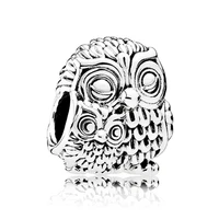 authentic 925 sterling silver moments cute parent owl and its owlet beads charm fit women pandora bracelet necklace jewelry