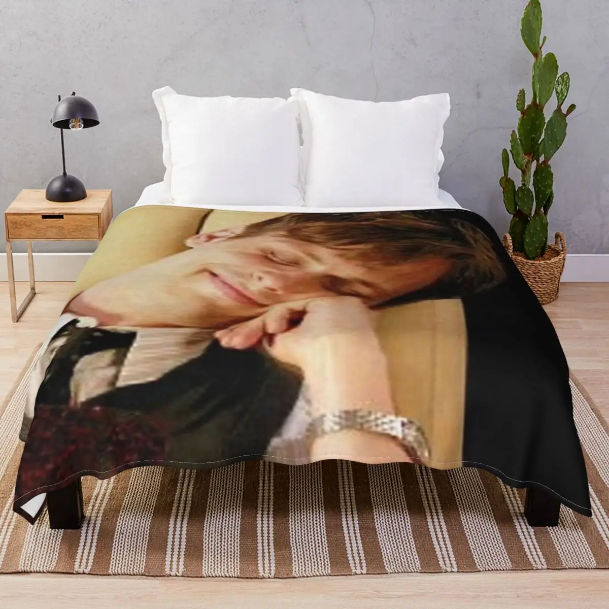 Spencer Reid Blankets Velvet Printed Multifunction Throw Blanket for Bedding Sofa Travel Office