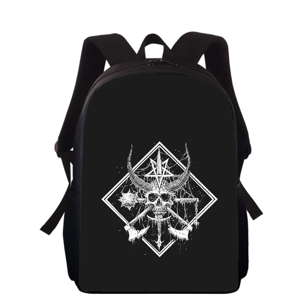Pentagram Demonic Satanic ARTpattern 15” 3D Kids Backpack Primary School Bags for Boys Girls Back Pack Students School Book Bags