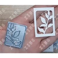 2022 solid hollowed leaaves border metal cutting dies diy craft paper greeting card scrapbooking diary decoration embossing mold