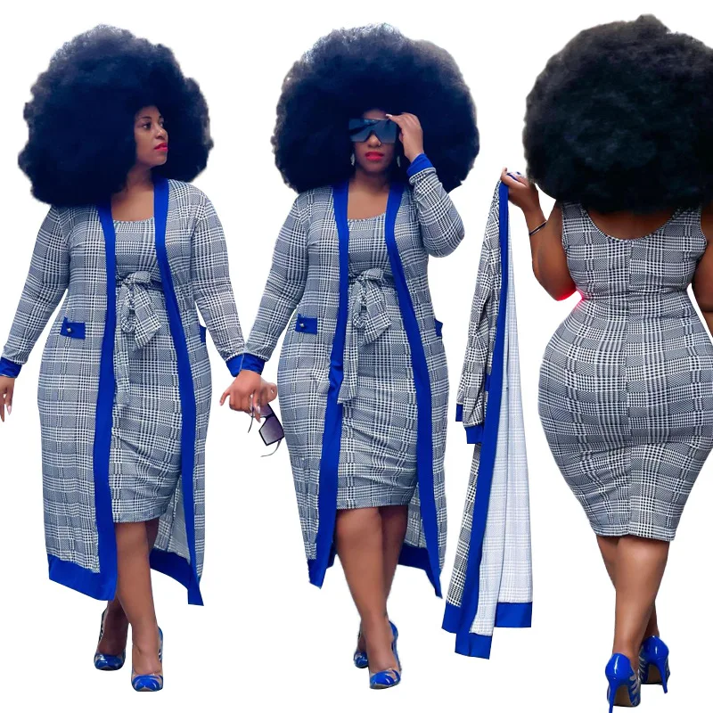 

2022 Dashiki Traditional African Clothing 2 Piece Set Women Africaine Print Bodycon Tops Coat And Pants Sets African Clothes