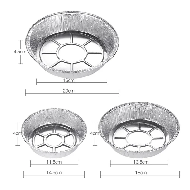 Жестяная коробка из маслостойкой алюминиевой фольги 50 шт.