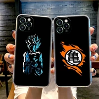 dragon ball z phone case for iphone 11 12 13 pro max xr xs x 8 7 se 2020 6 plus cute shockproof clear soft cover cute goku anime