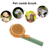 dog cat hair cleaning comb pumpkin pet brush pin needle massage slicker brush hair remove comb grooming brush fur tools