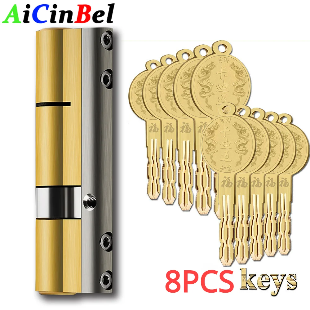 

European standard lock cylinders Outdoor door locks,cylinder locks for entry doors, Cylinder door lock cylinder 8 keys lock core