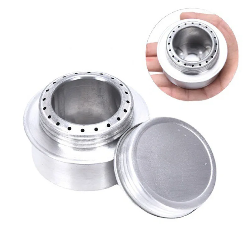 

Portable Mini Aluminum Alloy Alcohol Stove with Lid Outdoor Camping Hiking Backpacking Cooking Stove Tourist Burne