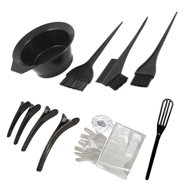 

Disposable black plastic hair dye bowl hair brush stylist large thickened barber shop tools