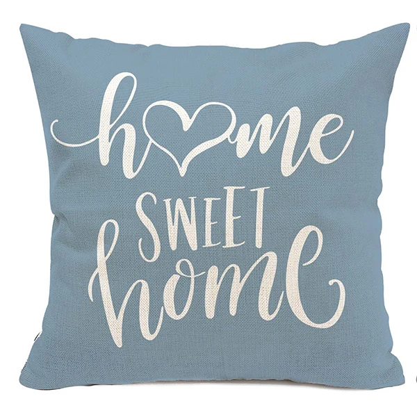 45x45 см голубая и белая искусственная подушка чехол для дивана наволочка