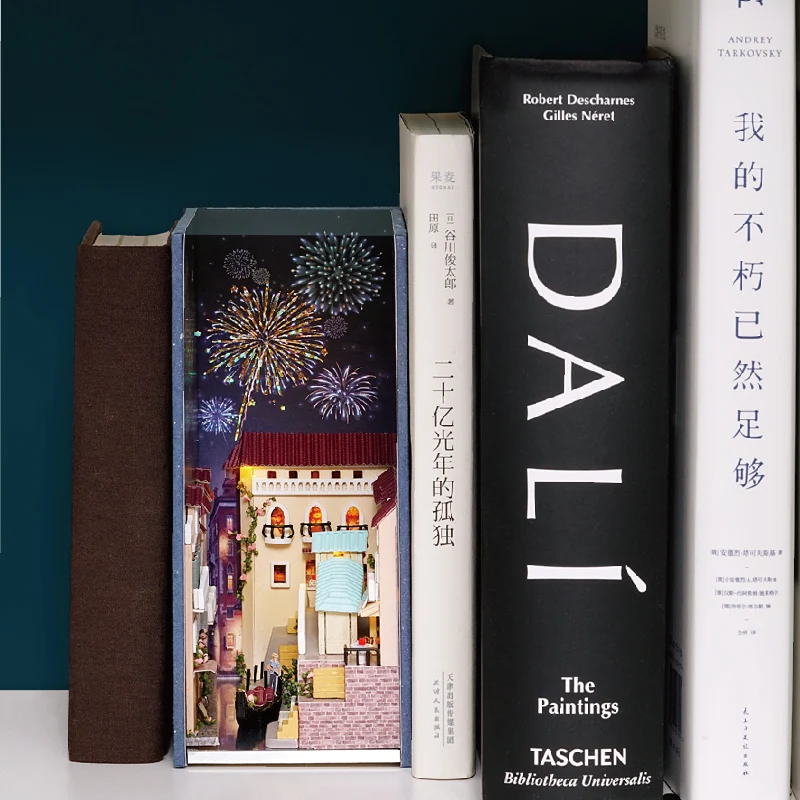 

New Classic Creativity Pop-up Book DIY Book Nook Shelf Miniature Dollhouse with Furniture Roombox Bookends Model Toys For Gifts
