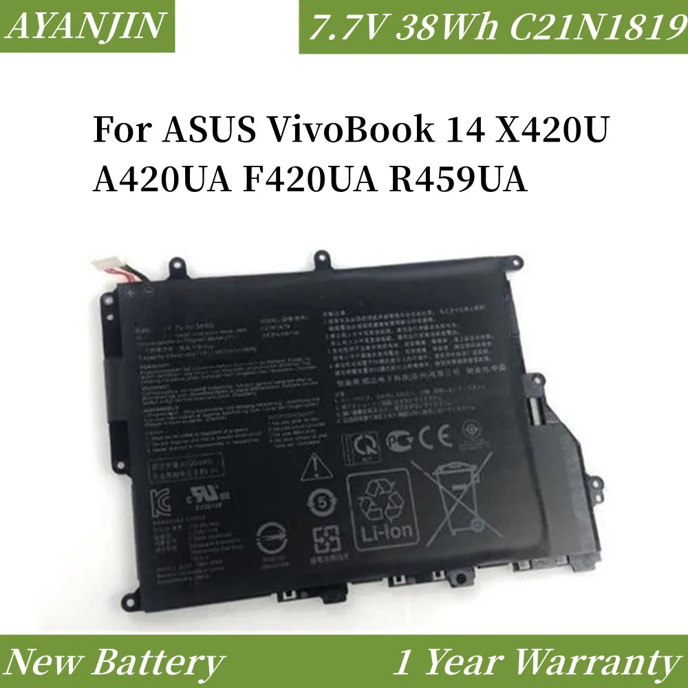 Новый C21N1819 C21N1819-1 0B200- 03200000 M аккумулятор для ноутбука Asus VivoBook 14 X420U X420UA X420FA A420UA R459UA
