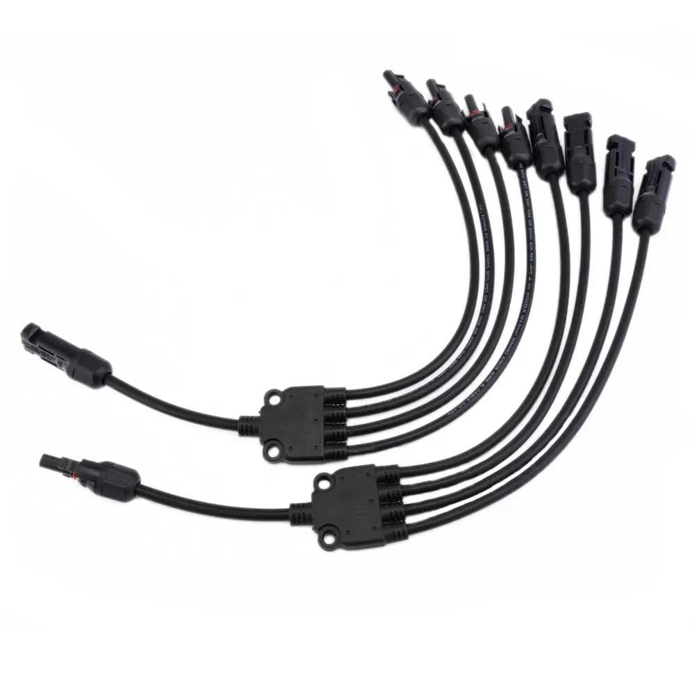 

1 Pair 4-Y Solar Panels Parallel Connection Connector Branch 1 To 4 Type Male & Female Solar System Terminal Accessories