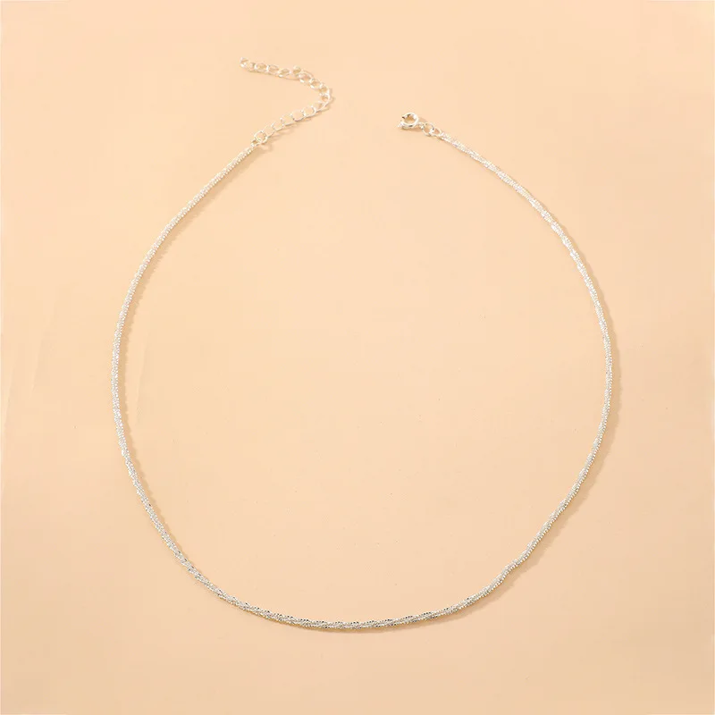 

European and American Chain Choker Clavicle Chain Sparkling Super Shiny Ins Necklace for Women