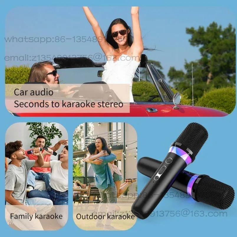 Фото Беспроводной динамический микрофон DS-K2 Karaoke Companion Bluetooth 5.3 №5