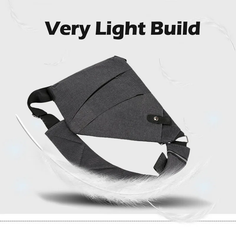 Outdoor Sports Shoulder Bag Casual Men'S Chest Bag Business Portable Handbag Messenger Bag Nylon Canvas Travel Fashion Pocket