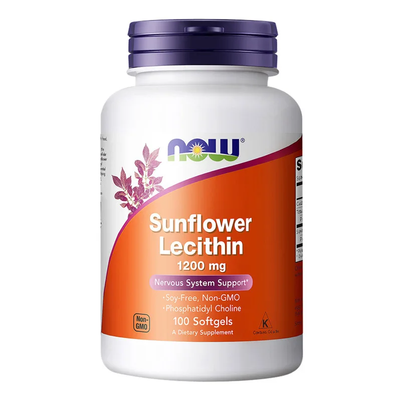 

Sunflower Lecithin 1200 mg Soy Free Non Gmo Phosphatidyl Choline 100 Softgels