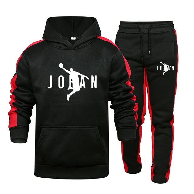

New Winter Men's Clothing Men Sets Printing Hoodie Set Fleece Zipper Sweatshirt Casual Sport Sweatpants Mens Tracksuits
