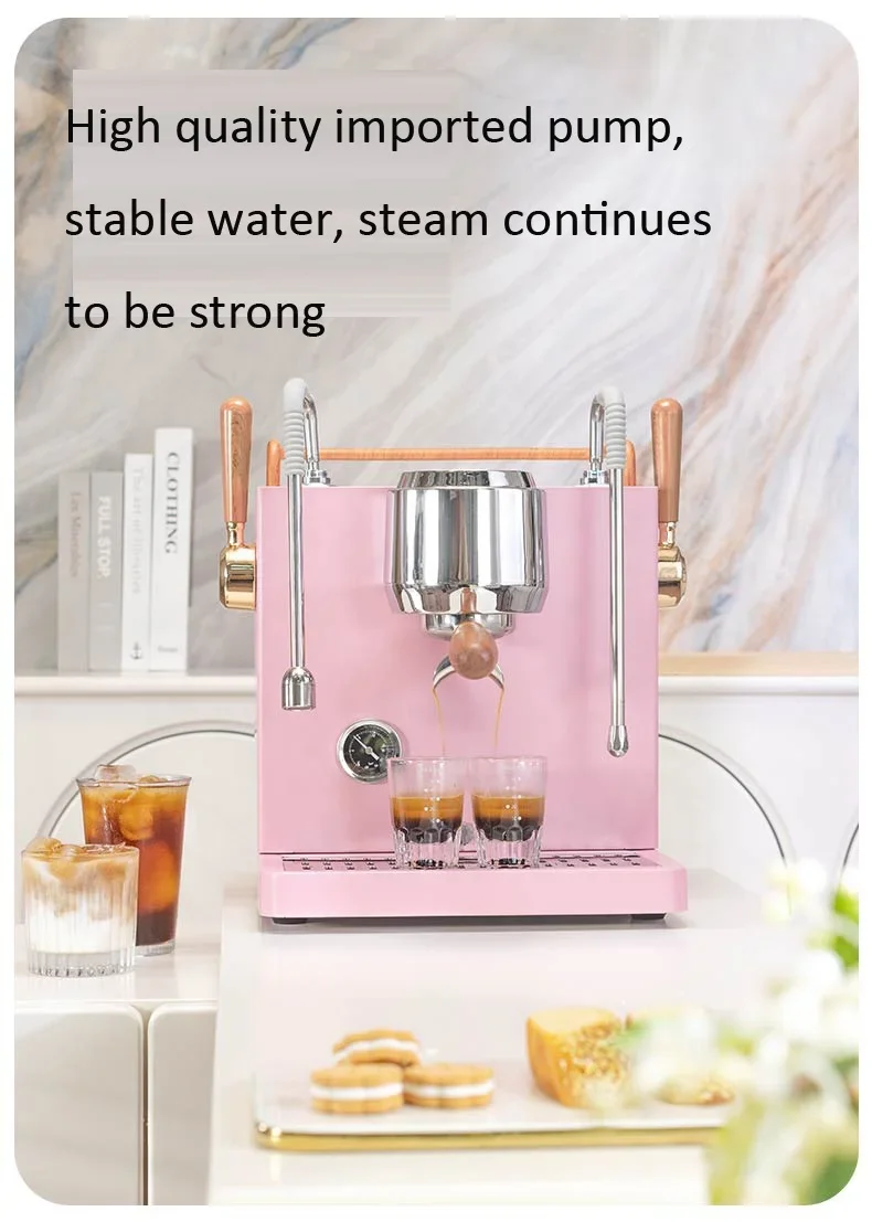 Espresso Coffee Machine Cappuccino Latte And Mocha Semi Automatic Italian Concentrate Integrated For Milktea Shop
