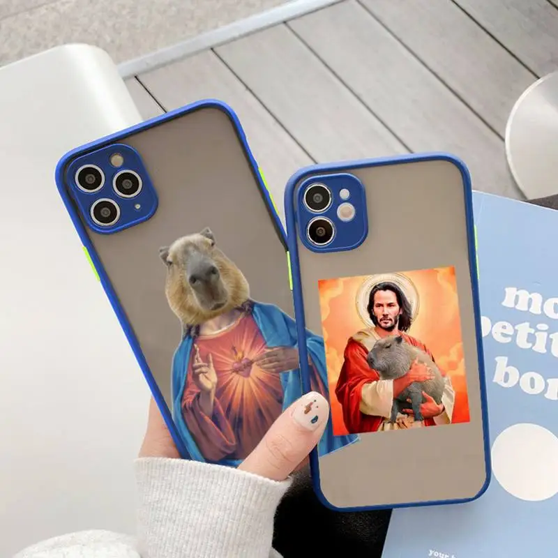 

Cute Cartoon Capybara Phone Case matte transparent For iphone 14 11 12 13 plus mini x xs xr pro max cover