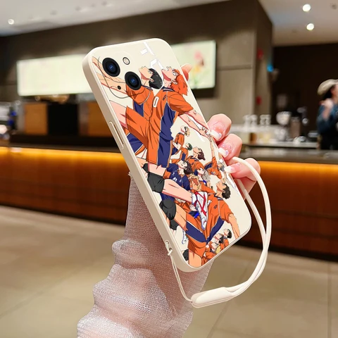 Чехол Haikyuu для телефона с японским аниме волейбольным принтом для iPhone 15 14 13 12 11 Pro Max X XR XSMAX SE 8 Plus, мягкий чехол из жидкого силикона