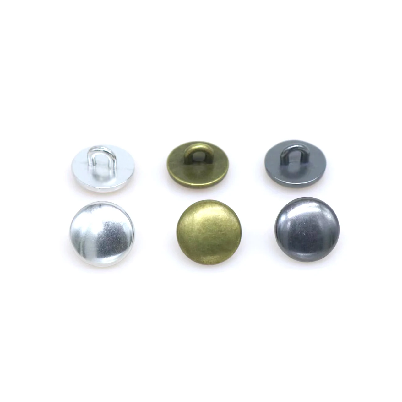 

30pcs 11/15mm silver/gun black/bronze shank button garment accessories DIY materials metal button