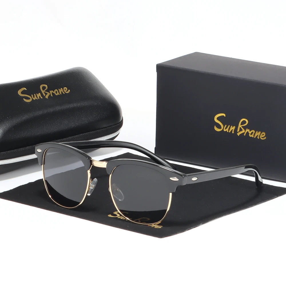 

Polarized Sunglasses Men Women Luxurious Design Half Frame Driver Sun Glasses Rimless Classic Men Sunglasses Oculos De Sol bans
