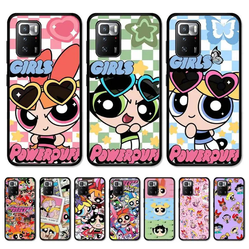 

Cartoon The-P-PowerpuffS-G-Girls Phone Case for Redmi Note 8 7 9 4 6 pro max T X 5A 3 10 lite pro coque