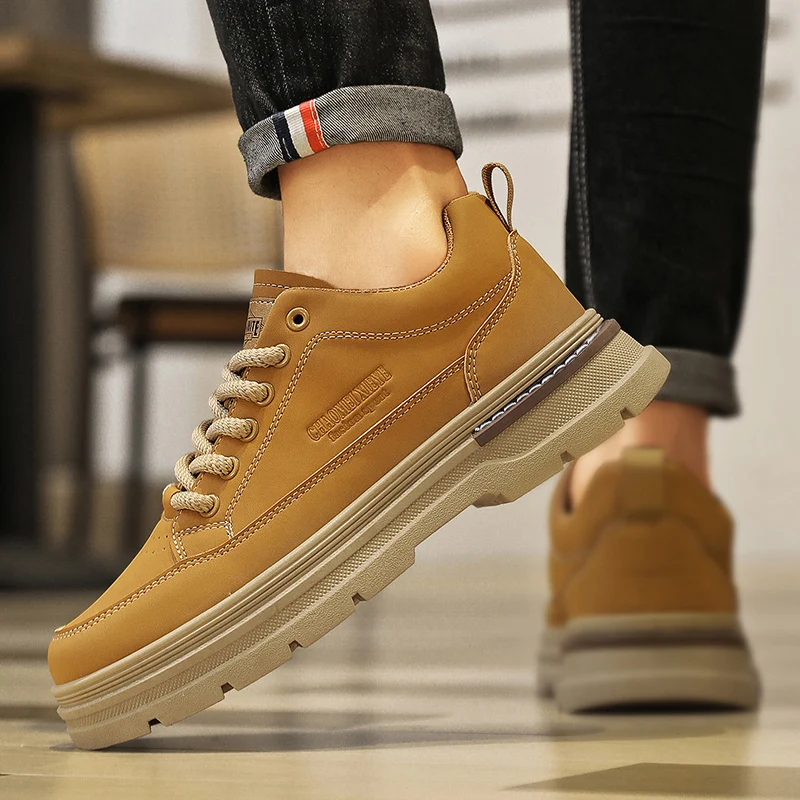 Мужские ботинки для подъема 0 см/8 см/6 см осенняя британская ретро Обувь мужские