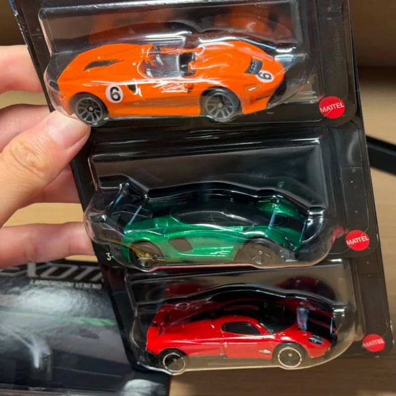 Фото Коллекционные модели автомобилей Hot Wheels из литого металла, серия Gdg44 Silver: Exotics Lamborghini Veneno, Ferrari LaFerrari, Pagani Utopia, McLaren Elva №1