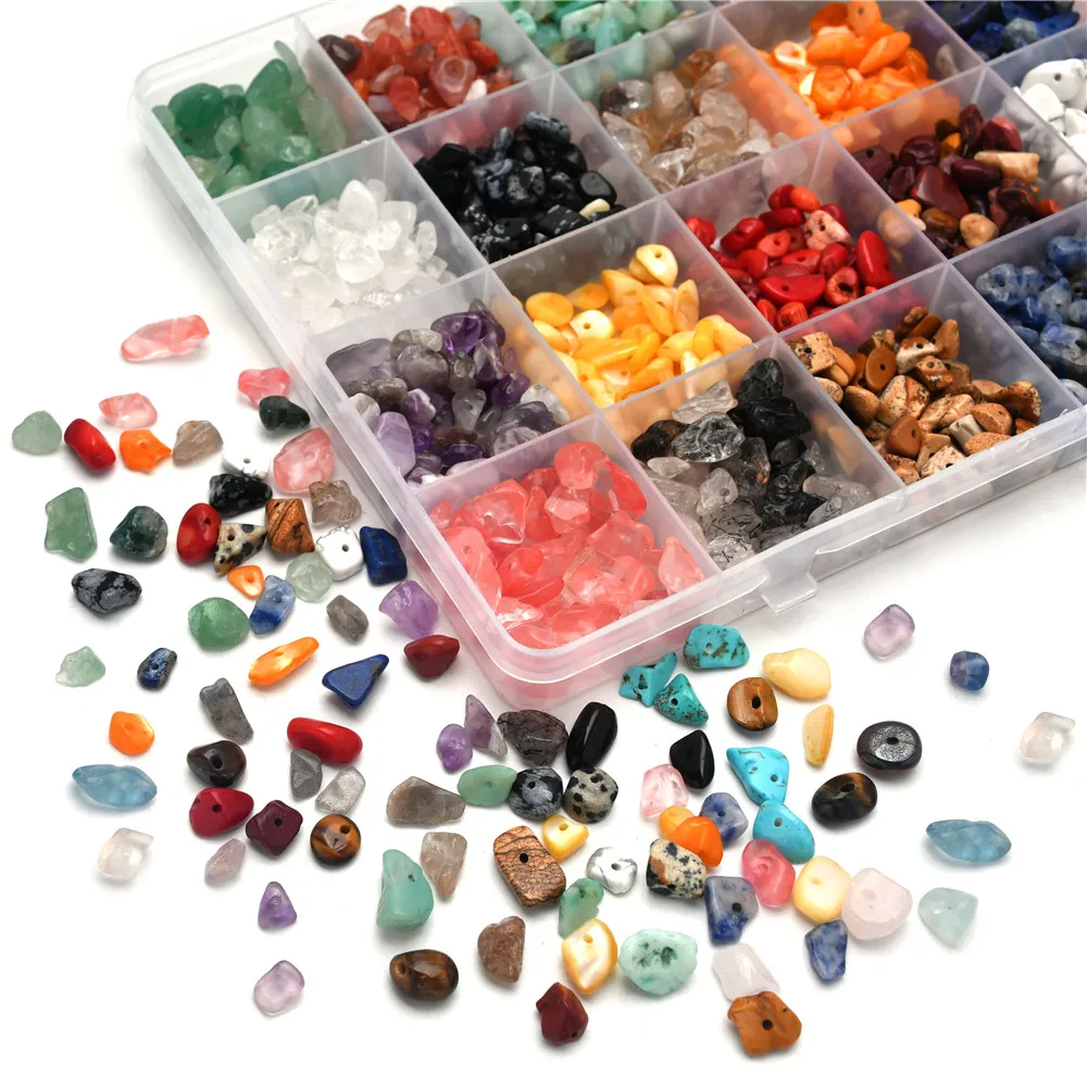 Бусины из драгоценных камней с кристаллами 28 видов |