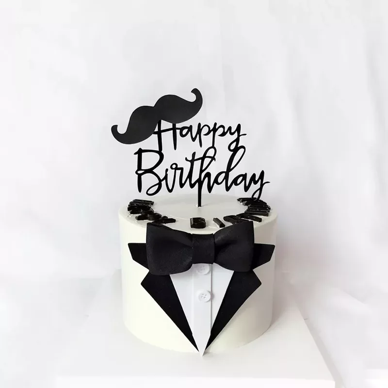 

Eva Suit Bow Tie Suit Happy Fathers Day Cake Topper Happy Birthday Dad Cake Decoration Cake Decorating Tools Party Favors