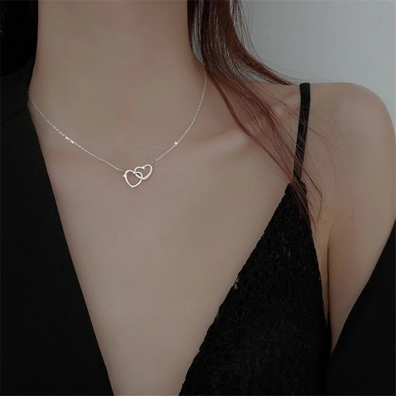 

Fashion Heart Pendant Necklace for Girls Women Korean Trend Sweater Neck Chain Necklaces Cute Chokers Jewelry