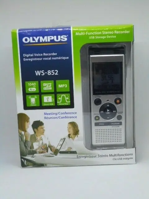 

NEW Olympus WS-852 4GB Digital Voice Multi-Function Stereo Recorder