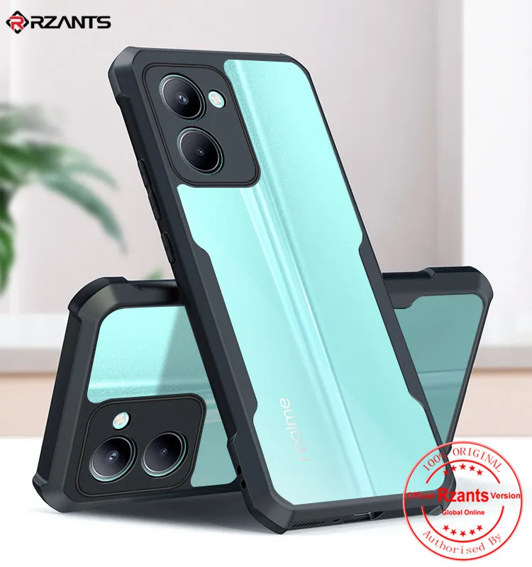 

Rzants For OPPO Realme C33 Slim Thin Case Hard [Beetle] Shockproof High Crystal Clear Cover Phone Casing