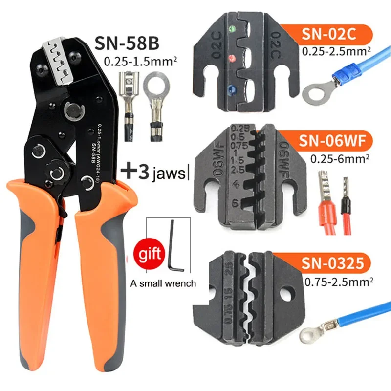Обжимные клещи Сменные для холодного прессования клещей обжима клемм Набор