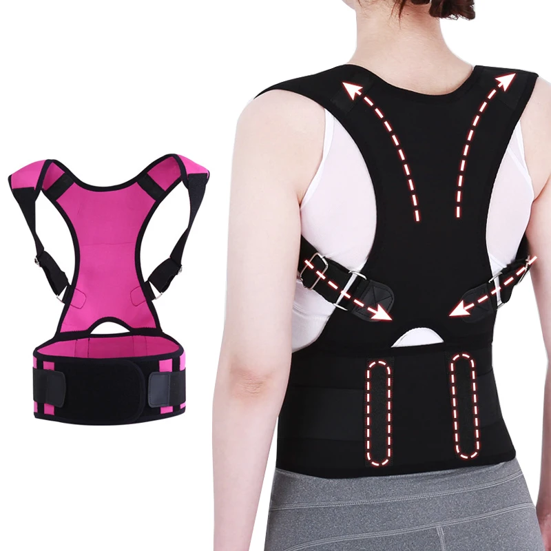 

Magnetic Improve Back Brace Shoulder Orthopedic Posture Corrector Clavicle Scoliosis Spine Support Pain Relief Belt Women Men