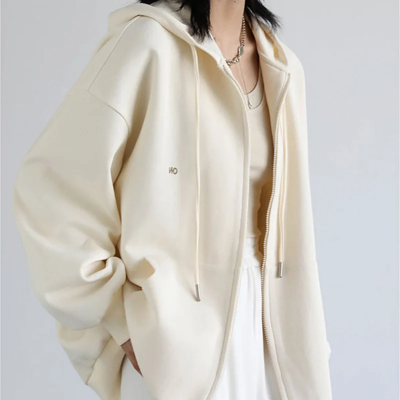 Hoodies Women Hooded Cardigan Korean Loose Coats and s 2023 Spring Autumn Casual Jacket Sweet Tops Zm1369