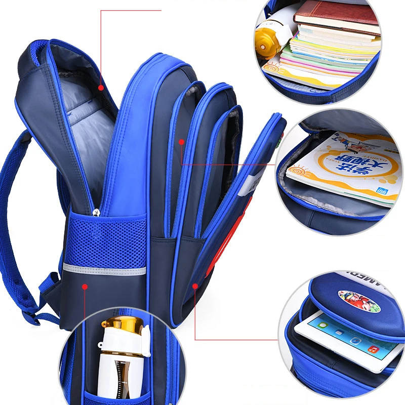 schoolbag Primary School Children Boy Cartoon 3D Backpack Grades 1, 2, 3 to 6, Ultralight Children's Backpack